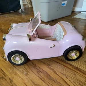 ADORABLE OUR GENERATION COCHE CONVERTIBLE ROSA PARA MUÑECAS (RADIO, LUCES)- BUEN ESTADO - Imagen 1 de 10