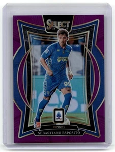 2024-25 Panini Select Serie A #83 Sebastiano Esposito púrpura #/49 terraza - Imagen 1 de 2