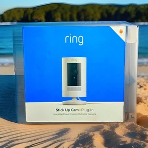 Ring Stick Up Cam Plug-In Indoor/Outdoor Security Wi-Fi Camera 2-Way Night - NEW - Picture 1 of 6