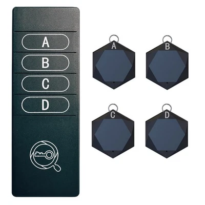 1 Set 4-in-1 Key Finder Wireless Alarm Anti Lost Key Wallet Tracker Accessories - Image 1 of 4