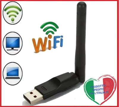 Adattatore usb chiavetta  wireless wifi micro pendrive autoistallante Decodifica - Immagine 1 di 4