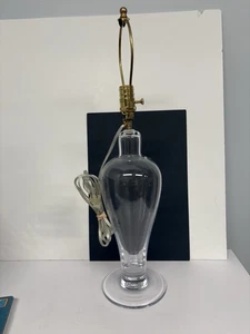 Simon Pearce Signed Hand Blown Glass Table Lamp With Harp And Finial - Picture 1 of 9