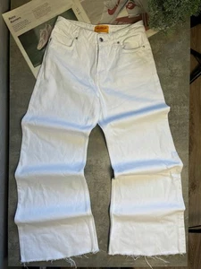 Simon Miller x Mango High Rise Wideleg Womens White Jeans Size 36 - Picture 1 of 12