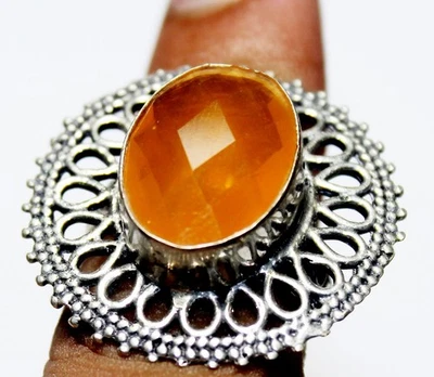 Hydro Onyx Oval Shape Gemstone Handmade Ring Jewelry Ring Size 7 Inches - Image 1 of 4