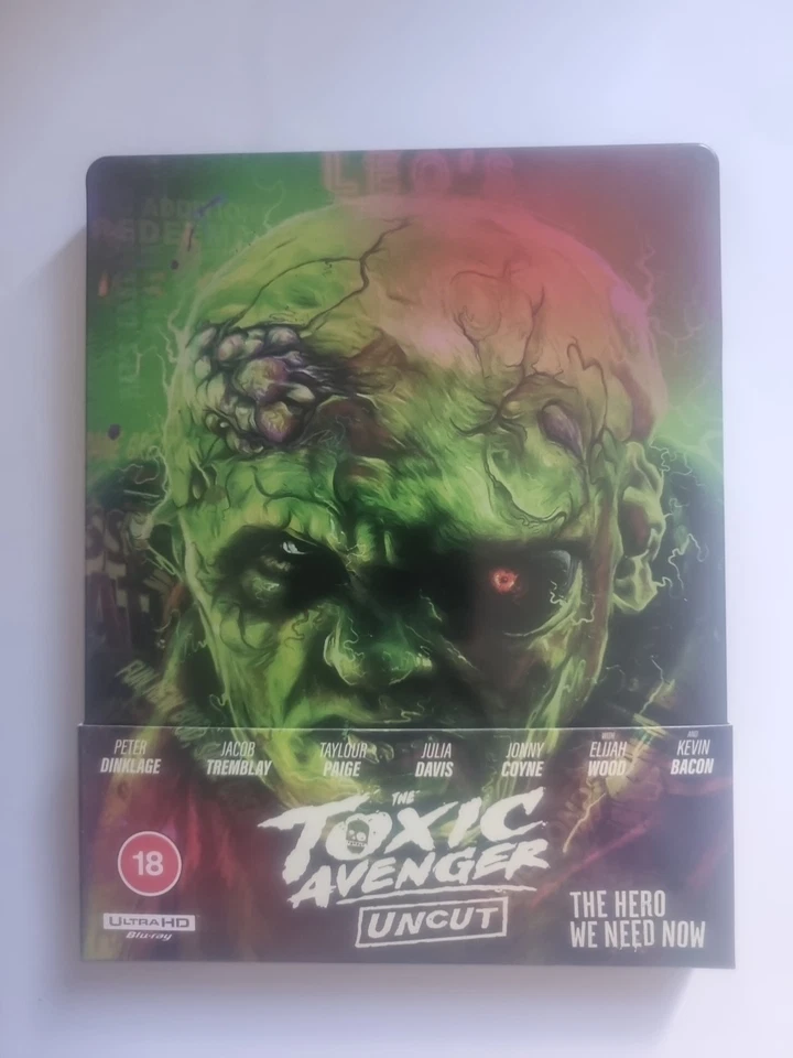 The Toxic Avenger Uncut 4K UHD Bluray Steelbook Ltd Ed Dinklage Kevin Bacon Wood - Image 1 of 2