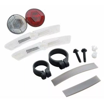 Cateye Bicycle Front & Rear Wheel Reflector Set – Safety Kit with Brackets - Image 1 of 4