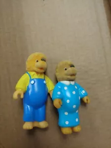 Figura de acción Berenstain Bears mamá y papá oso de piel flocada 1986 - Imagen 1 de 4