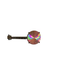 Miniature Banjo With Iridescent Finish & Intricate Metal Detailing - Picture 1 of 4