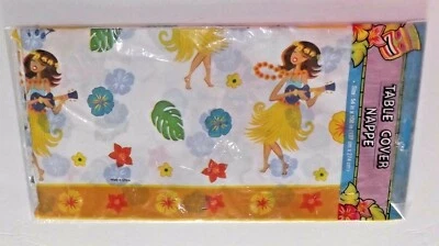 Mantel Hula, Hawaiano Cumpleaños Graduación Luau Plástico 54 x 108 Foto 1 de 2