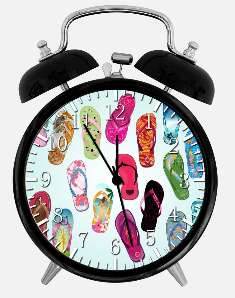 Flip Flops Alarm Desk Clock 3.75" Home or Office Decor E126 Nice For Gift - Image 1 of 1