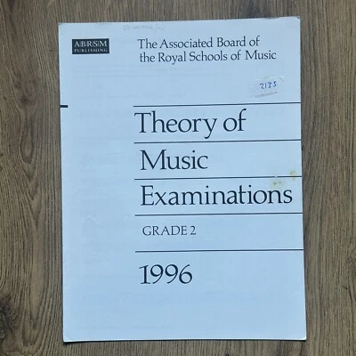 Theory of Music Examinations Grade 2 1996 by ABRSM (Pre-owned Practise Papers) - Image 1 of 4