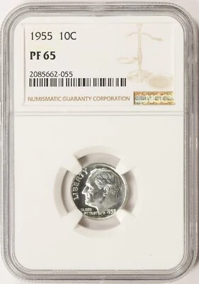 1955 10c Roosevelt Silver Dime NGC PF65 - Image 1 of 4