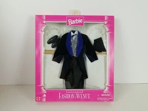 VTG 1996 Barbie Fashion Avenue Deluxe Ken Black Tuxedo w/Houndstooth Vest *READ* - Picture 1 of 19