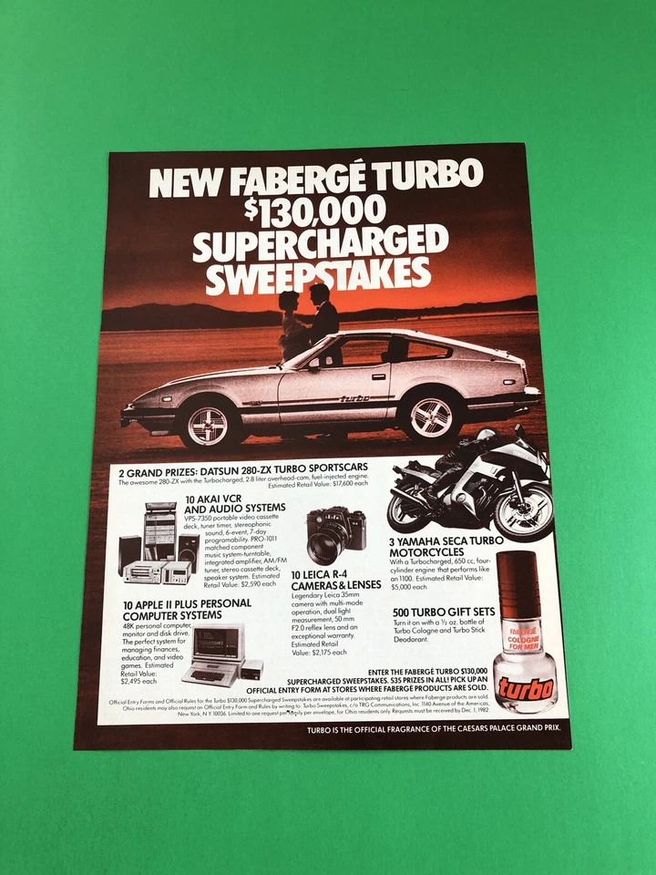 1982 1983 DATSUN TURBO ZX 280 ORIGINAL PRINT AD ADVERTISEMENT PRINTED - Image 1 of 1