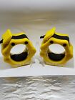 2-inch Olympic Barbell Clamps Lock Clip Quick Release Bar Weigh 1 Pair Yellow