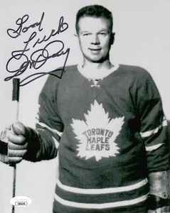DON CHERRY HAND SIGNED 8x10 PHOTO YOUNG POSE WITH TORONTO MAPLE LEAFS JSA - Picture 1 of 1