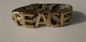 Nuevo Brazalete Chino Lavandería Tono Dorado Cierre a Presión - PITÓN PIEL DE SERPIENTE PAZ - Imagen 1 de 5