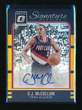 C.J. MCCOLLUM 2016-17 DONRUSS OPTIC SIGNATURE SERIES GOLD AUTO 5/10 TRAIL BLAZER