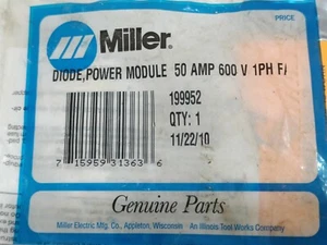 Miller 199952 Diode, Power Module 50 Amp 600 V 1PH - Picture 1 of 3