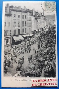 CPA DU 69 Rhône TARARE Le Marché rue Pêcherie Nr. 787/82 - Bild 1 von 2