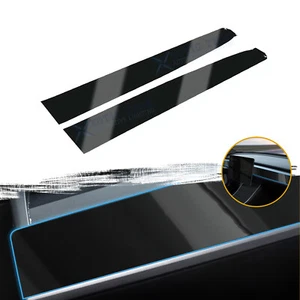 Gloss Black Interior Center Dashboard Wood Decor Stickers For Tesla Model 3 & Y - Foto 1 di 10