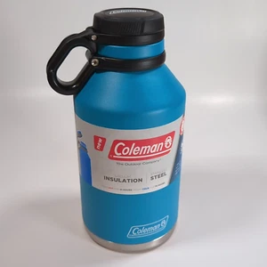 Coleman Insulated Stainless Steel 64oz. Growler Caribbean Sea (Blue) Wide Mouth - Picture 1 of 3