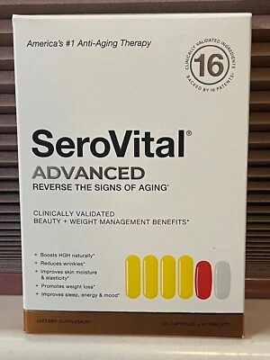 SeroVital 高级膳食补充剂 120 粒胶囊 + 60 片新品!! — 第 1/4 张图片