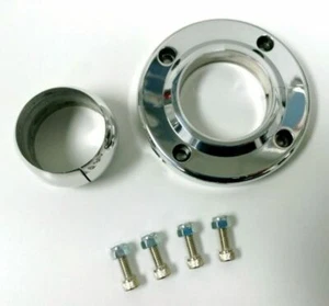 Hot Rod Polished Aluminum Steering Column Swivel Floor Mount For 2 Inch Columns - Picture 1 of 1