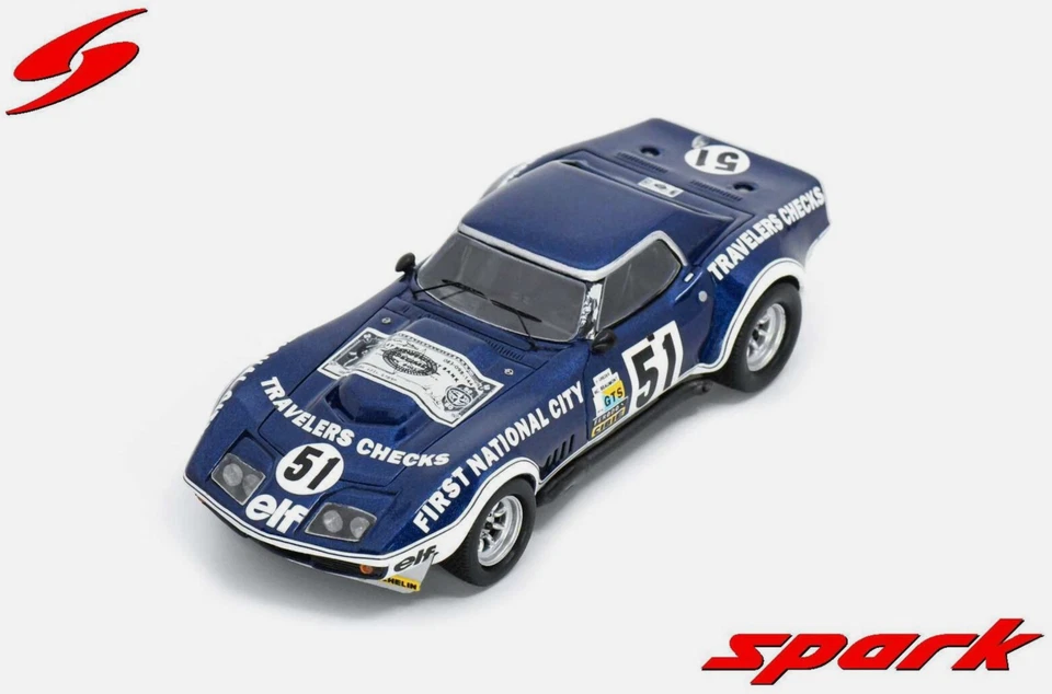 1/43 CHEVROLET CORVETTE 18TH 24H LE MANS 1974 GREDER "BEAUMONT" SPARK S2432 - Immagine 1 di 1