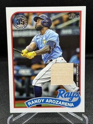 2024 Topps #89BR-RA Randy Arozarena 1989 Topps Baseball 35th Anniversary Relics - Image 1 of 2