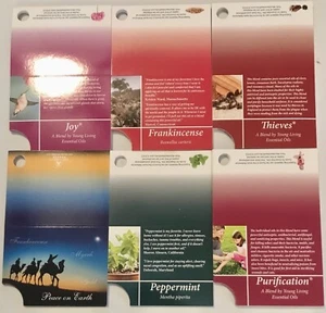 Young Living~Sample Information Cards~7-Stacks Of 10- Cards For 7 Different Oils - Picture 1 of 19