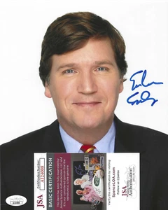 Foto firmada de Tucker Carlson 8x10 con certificado de autenticidad JSA #AI24008 - Imagen 1 de 2