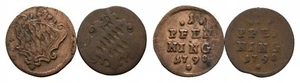 Bayern Konvolut 2 Stück Karl Theodor Cu 1 Pfennig 1798 Hahn 334 stampsdealer - Bild 1 von 1