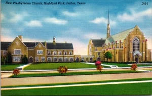 Dallas, TX New Presbyterian Church Highland Park Postcard - Picture 1 of 2