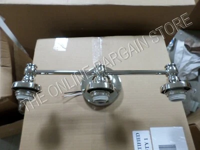 Espejo de baño Pottery Barn Brayden triple pared aplique lámpara luz acabado níquel Foto 1 de 4