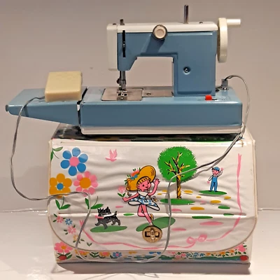 Original Case Childs Toy Sewing machine Japan 1960s Working but Needs some Help - Image 1 of 4
