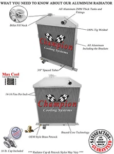 1942 1943 1944 1945 1946 1947 1948 Ford cupé 2 filas 1" Champion ADV radiador - Imagen 1 de 7