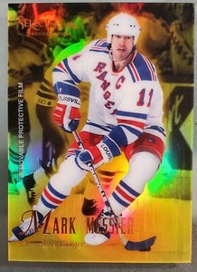 Mark Messier SELECT 1995-96 C.EDITION 🔥MIRROR GOLD🔥 w/Peel #14 MINT ⭐6 CUPS!⭐