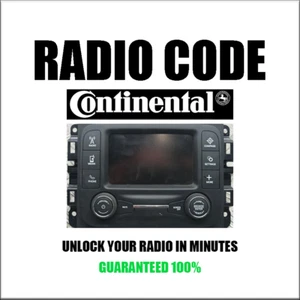 CONTINENTAL VP1 VP2 RADIO CODE BC CZECH MODELS SECURITY PINCODE SERVICE - Bild 1 von 6