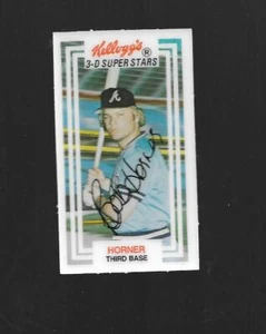 BOB HORNER 1983 KELLOGGS 3-D SUPERSTARS CARD # 54 - Picture 1 of 1