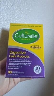 Culturelle Probiótico para Salud Digestiva, 80 Cápsulas Vegetarianas, caducidad 10/26 o posterior Foto 1 de 3