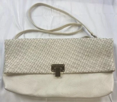 Elliott Lucca “The Sak” Tweed Tejido Bolso de Hombro Cartera Bolso de Mano Marrón y Arena Foto 1 de 4