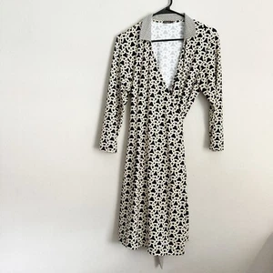 J. McLaughlin Medium Lila Wrap Catalina Cloth Geometric Pop Dress - Picture 1 of 8
