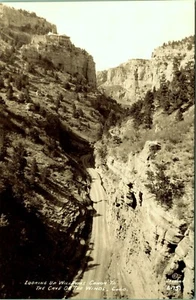 Postal con foto real RPPC Williams Canon a la cueva de los vientos Colorado - Imagen 1 de 2