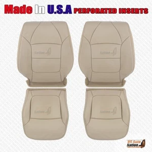 2002 2003 For Acura TL Type S Driver & Passenger Bottoms Tops Leather Cover Tan - Picture 1 of 6