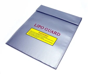 GT POWER Fireproof LiPo Li-Po Safety 300x220mm Silver RC Battery Safe Bag SB060 - Picture 1 of 2