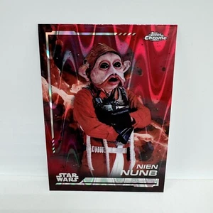 2024 Topps Chrome Star Wars Nien Nunb Red Blaster RayWave Refractor #122 - Picture 1 of 2