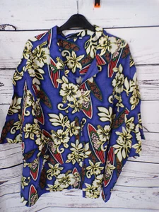 MENS ASOS BLUE MIX FLOWER SHORT SLEEVES SHIRT SIZE XL - Picture 1 of 4
