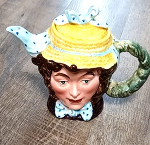 Beswick England Pottery Dickens Woman Character DOLLY VARDEN Teapot Tea Pot - Picture 1 of 7