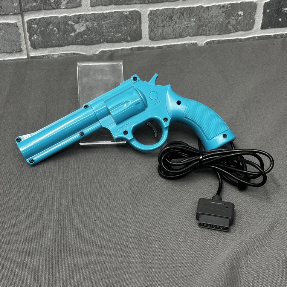 Super Nintendo SNES Light Gun Konami JUSTIFIER Lethal Enforcers Gun Blue - Imagem 1 de 1